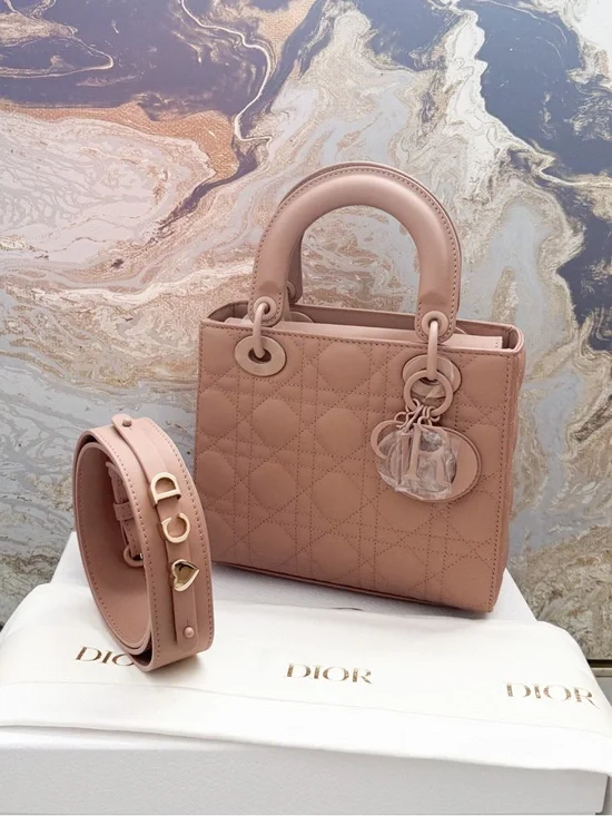 New! Christian Dior Medium  Ultra Matte Calfskin Cannage Lady Dior Bag - Picture 8 of 16